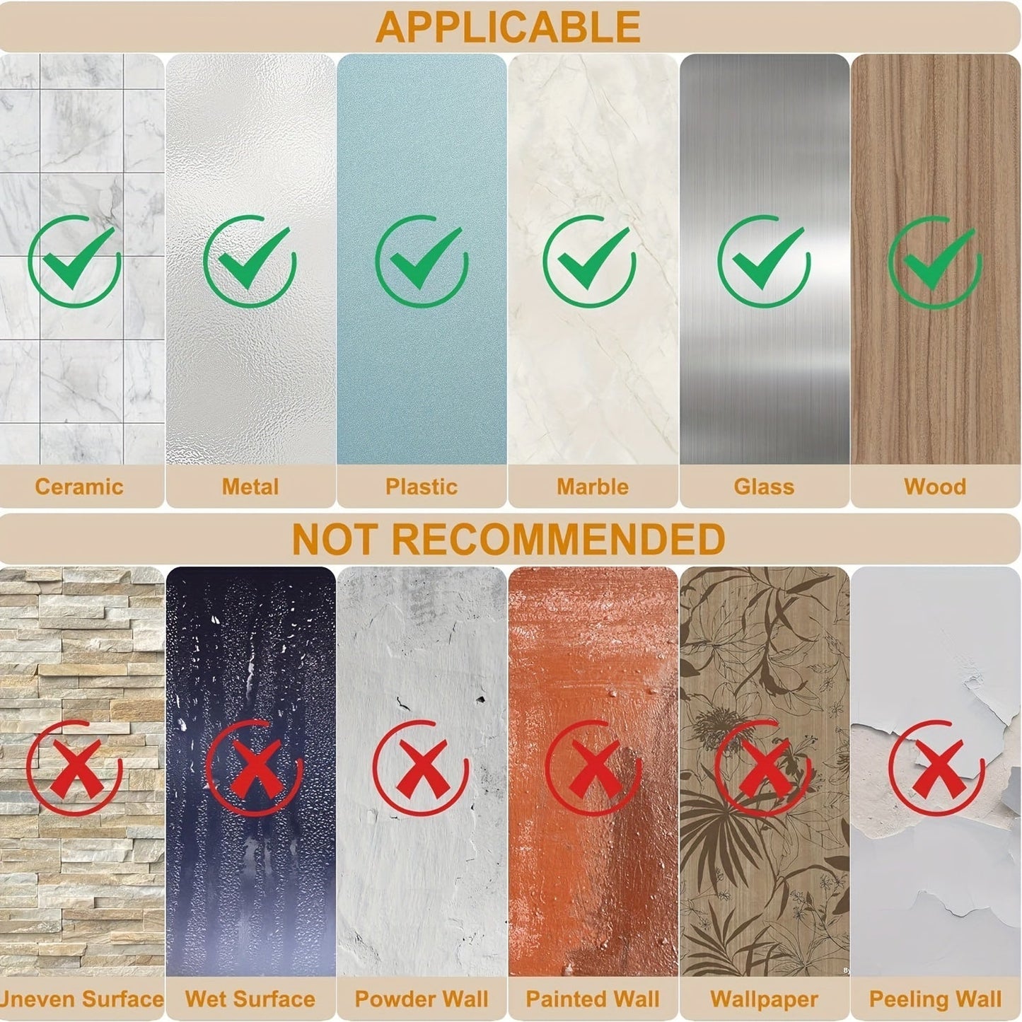 Détail du matériau inoxydable d'un crochet mural