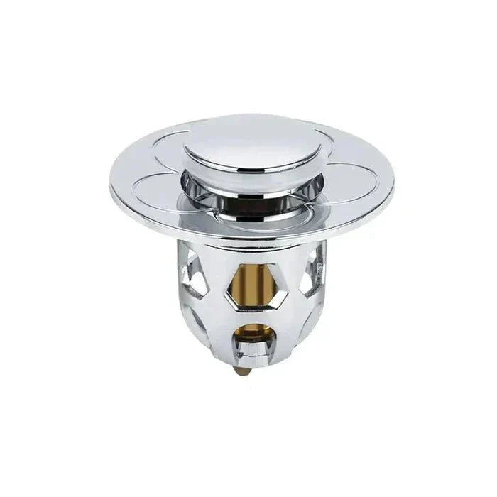 Filtre de drain installé, empêchant les bijoux de tomber