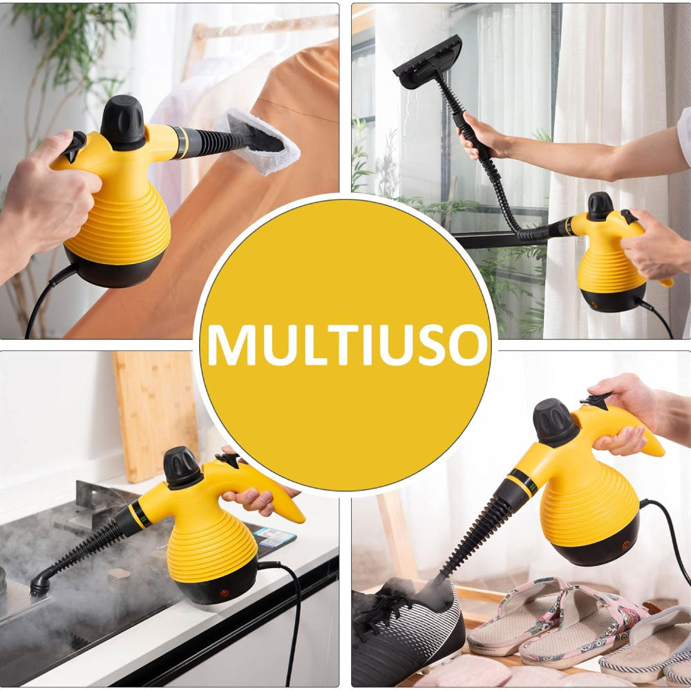 Détail du réservoir d'eau du nettoyeur à vapeur ouvert