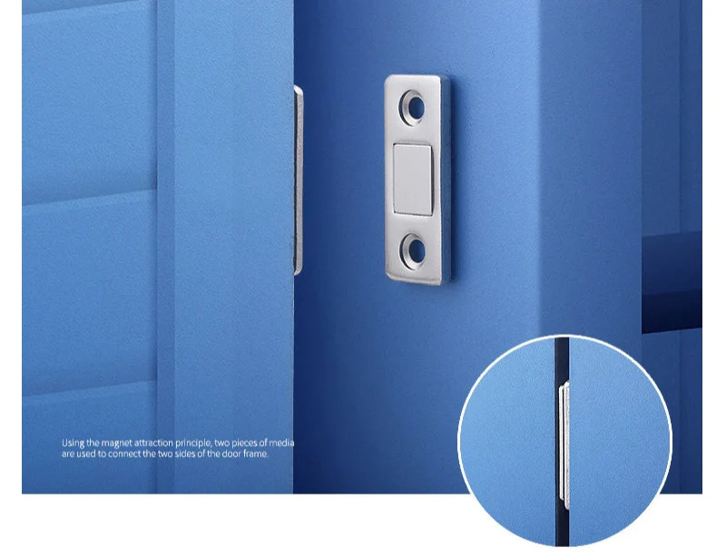 Vue rapprochée de l'aimant pour portes battantes