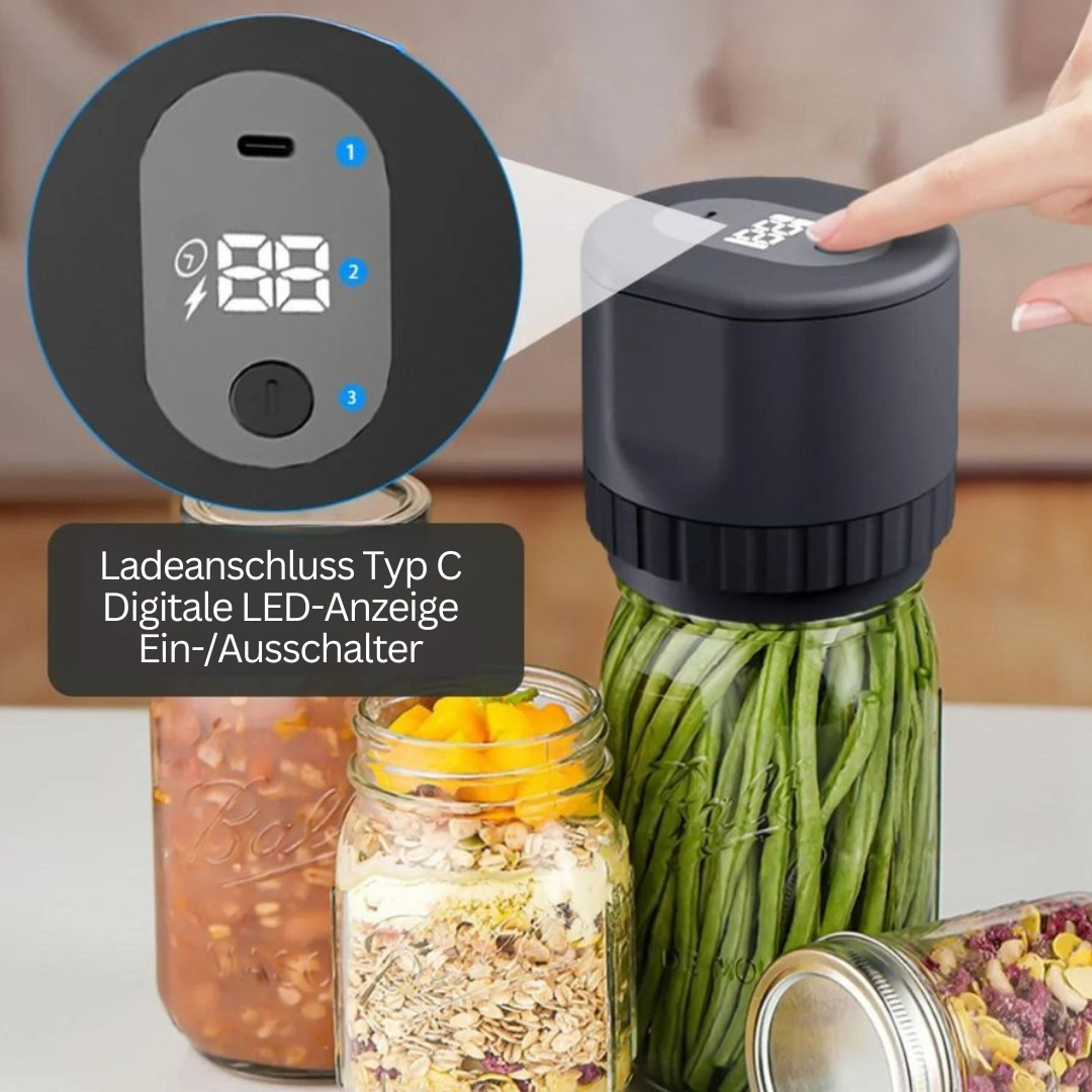 Appareil de scellage sous vide en cours d'utilisation