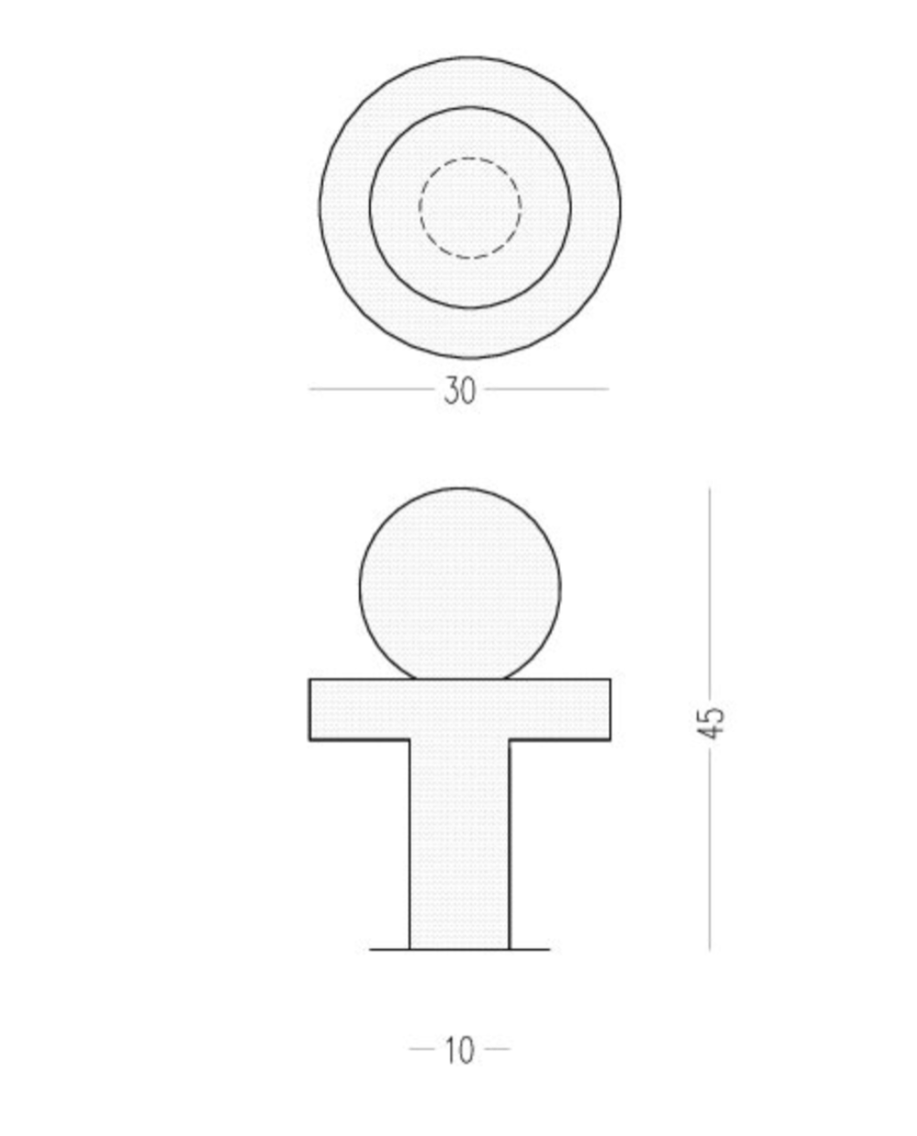 Vue rapprochée du bouton en laiton noir et or
