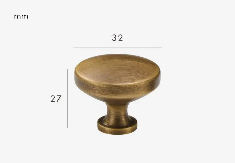 Gros plan sur la texture du bouton en bronze brossé