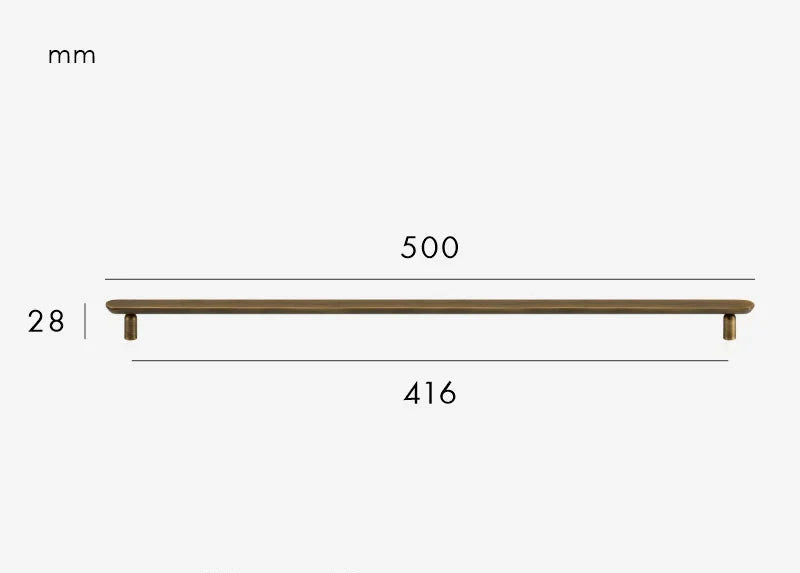 Poignée de meuble en bronze, design raffiné