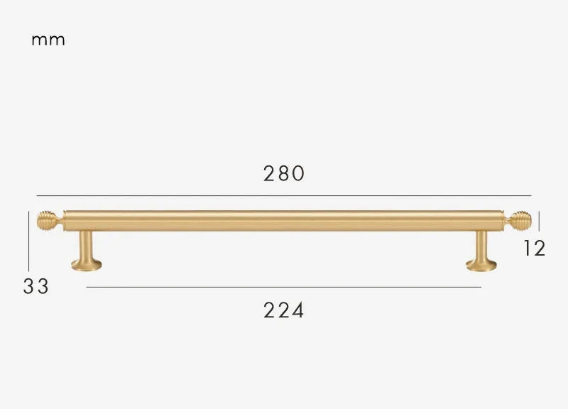 Détail du montage facile d'une poignée en laiton