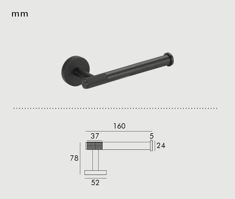 Fixations murales du porte-serviettes noir en laiton