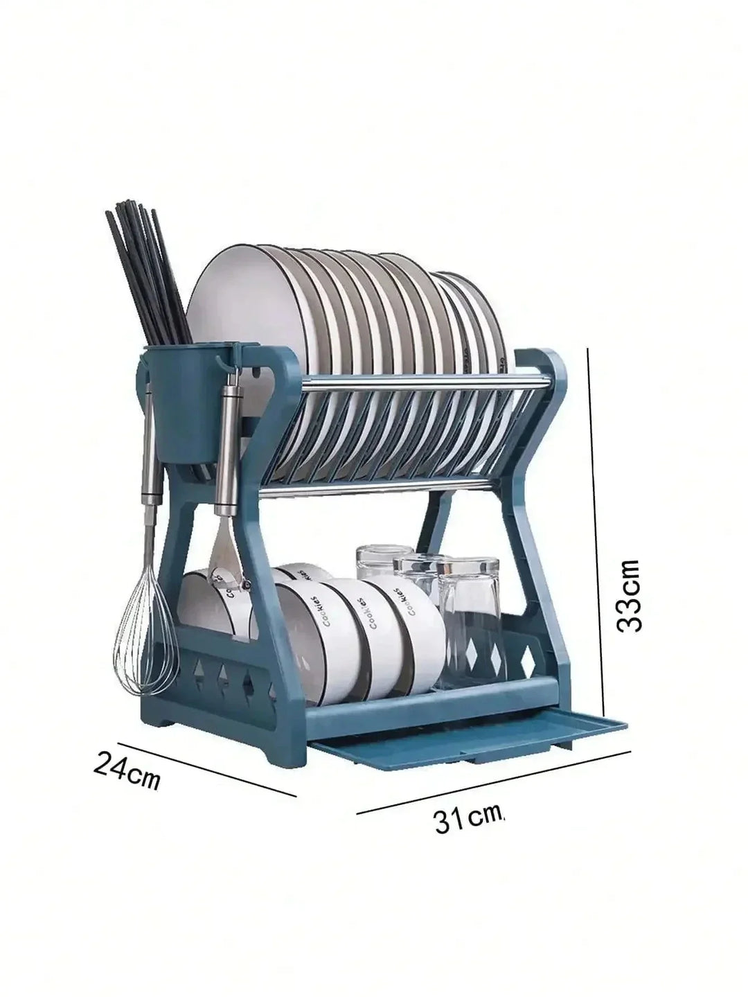 Détail des matériaux de l'égouttoir pliable en cuisine