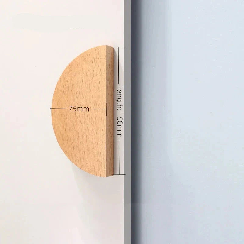 Bouton de meuble en bois avec vis de montage