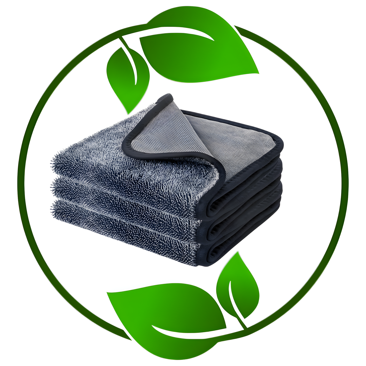 Chiffon microfibre plié, montrant sa texture douce