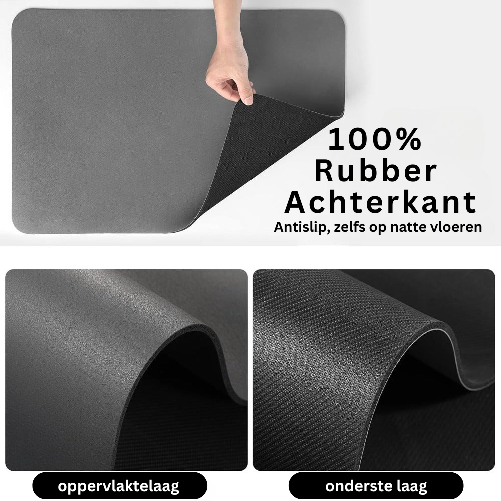 Tapis de séchage en terre de diatomée sur plan de travail