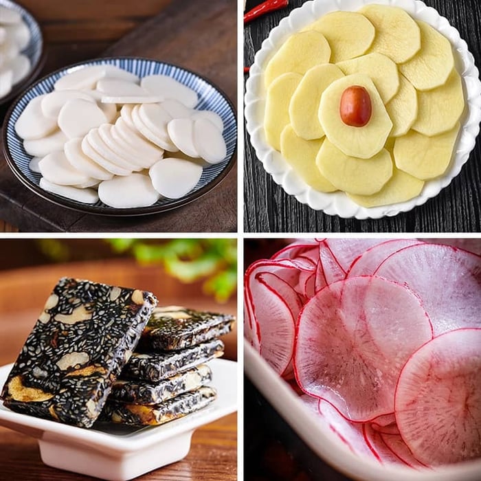 Lames en acier inoxydable du coupe-légumes, gros plan