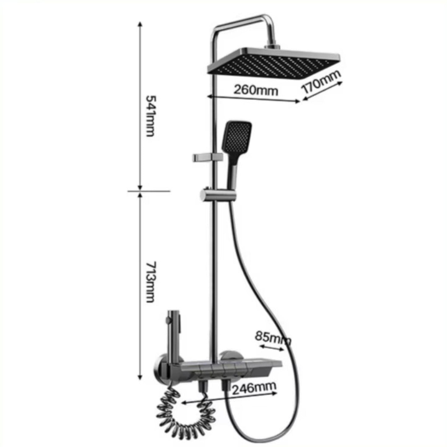 Détail des raccords standards de la colonne