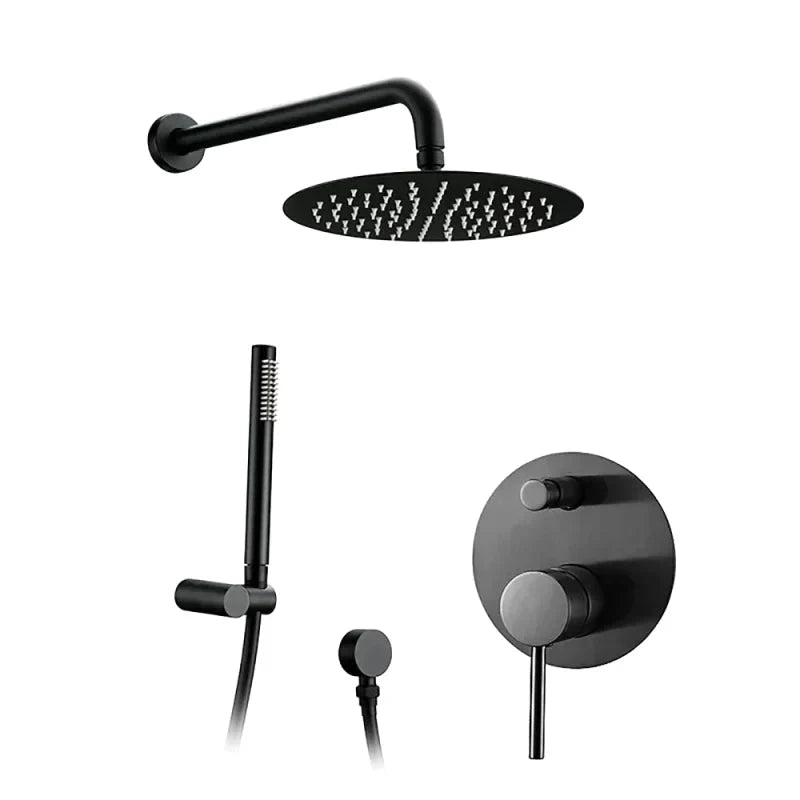 Ensemble de douche encastré, accent sur la finition élégante