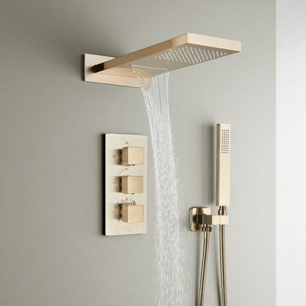 Tête de douche large offrant une pluie enveloppante