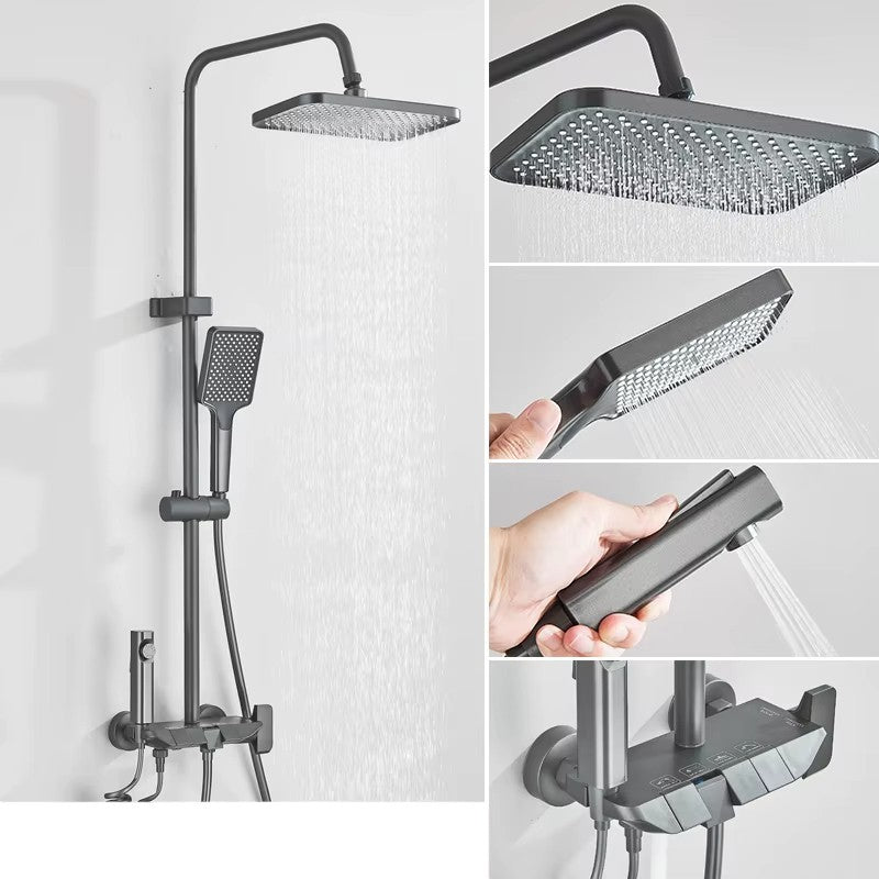 Douchette à main ergonomique avec sélecteur à boutons