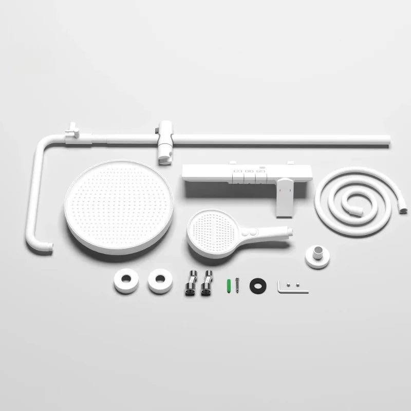 Colonne de douche noire avec support mural