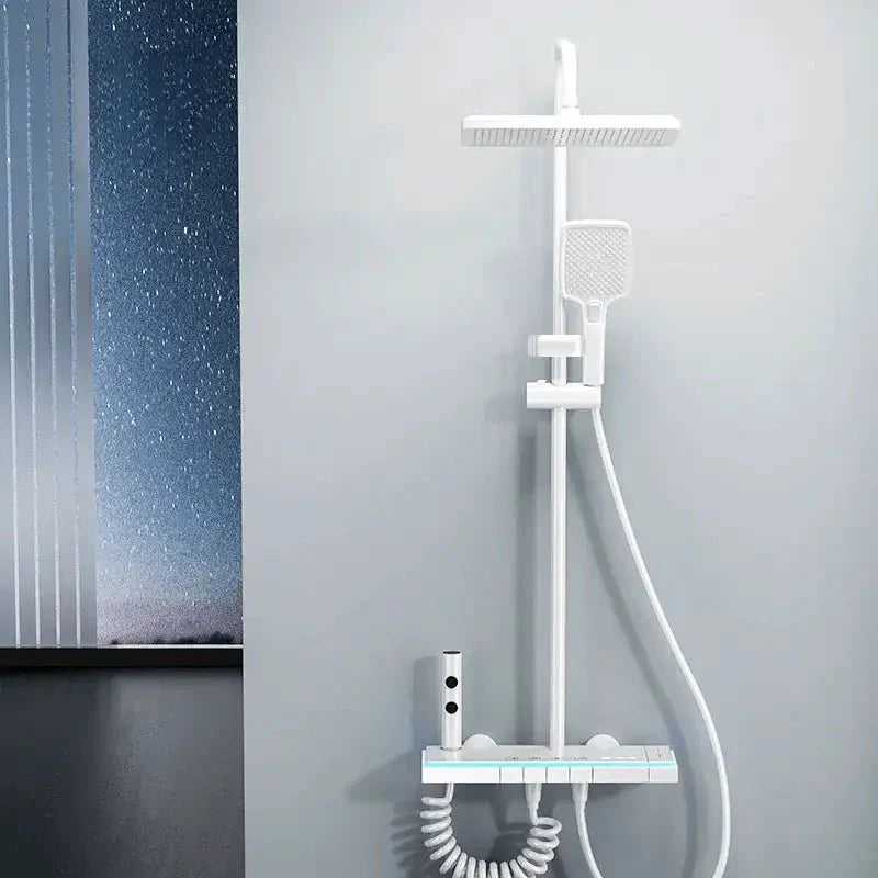 Ensemble de douche avec support mural ajustable