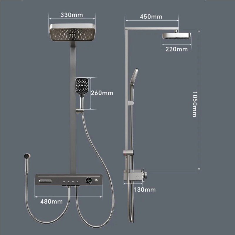 Installation murale avec raccords standards pour plomberie