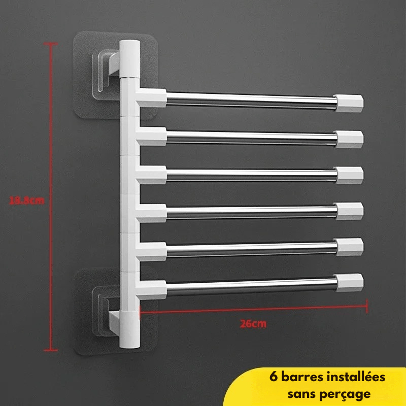 Bras du porte-serviette en mouvement, angle dynamique