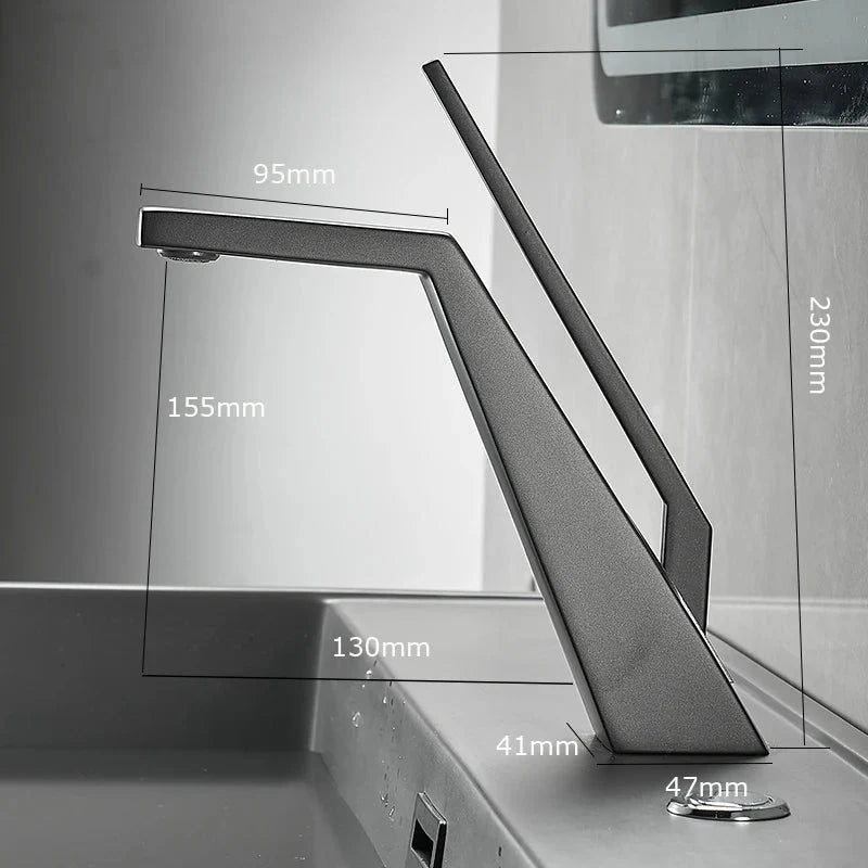 Mitigeur en laiton avec cartouche céramique et finition or
