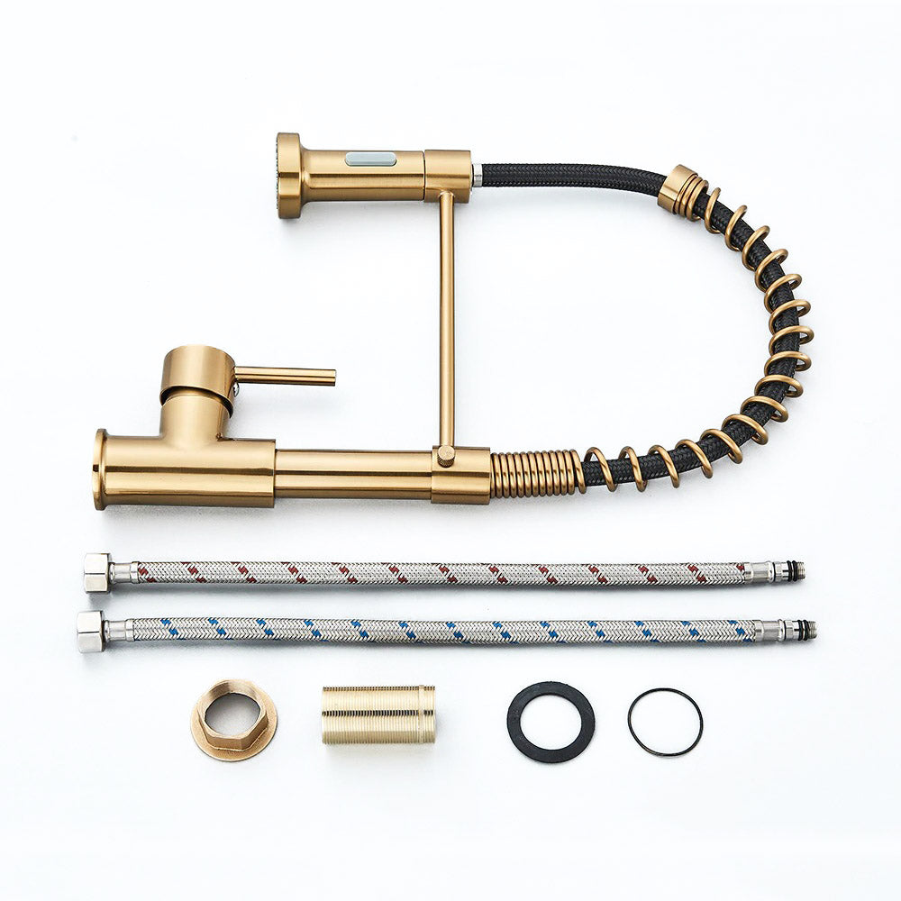 Robinet mitigeur cuisine avec douchette flexible doré Le Mitigeur