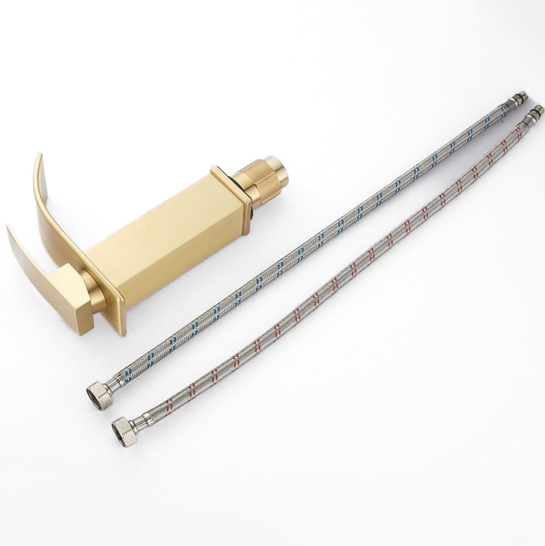 Robinet mitigeur lavabo cascade doré UNCLE Le Mitigeur