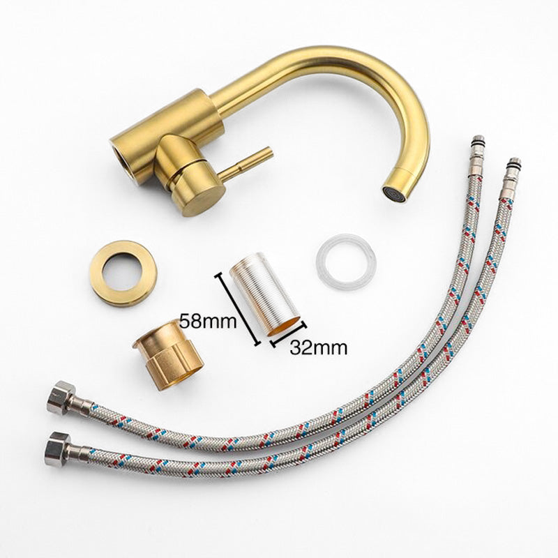 Robinet mitigeur lavabo doré CYGNE Le Mitigeur