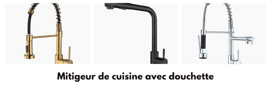 monter mitigeur cuisine avec douchette