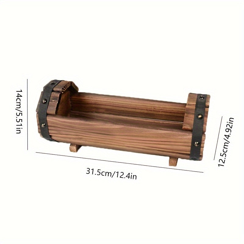 Jardinière en bois et métal résistant aux intempéries