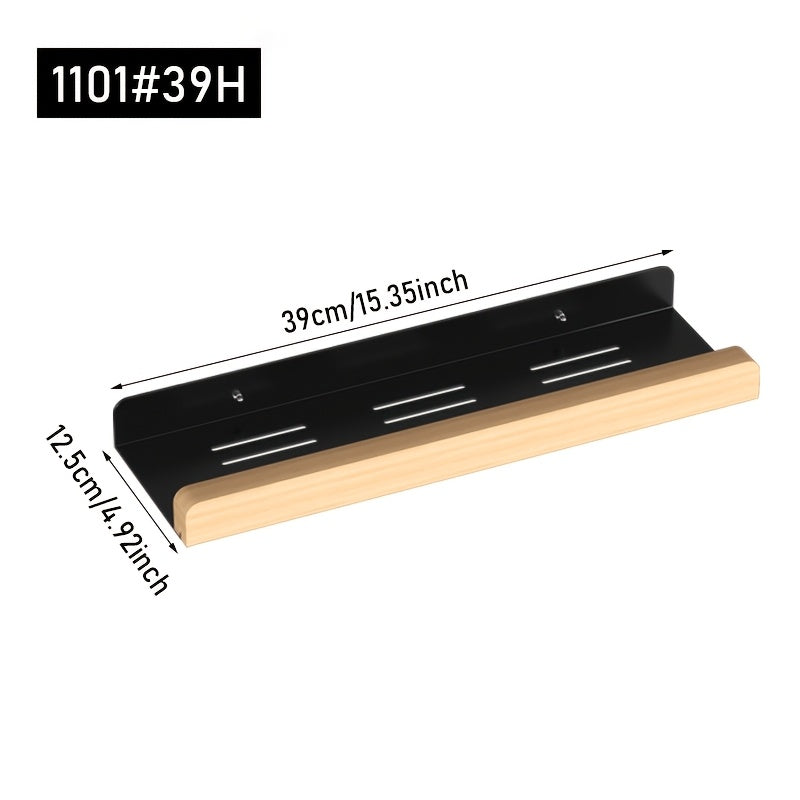 Détail des matériaux robustes de l'étagère murale