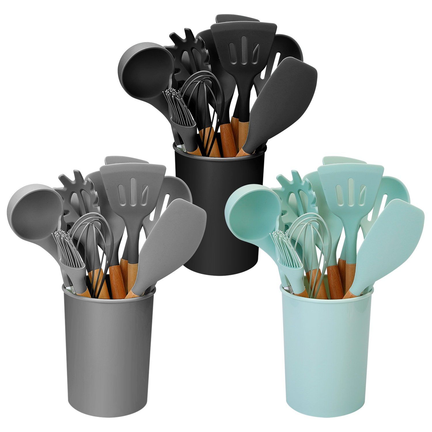 Vue latérale de la spatule en silicone, montrant sa flexibilité