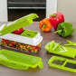 Accessoires du coupe-légumes, y compris la râpe et le conteneur