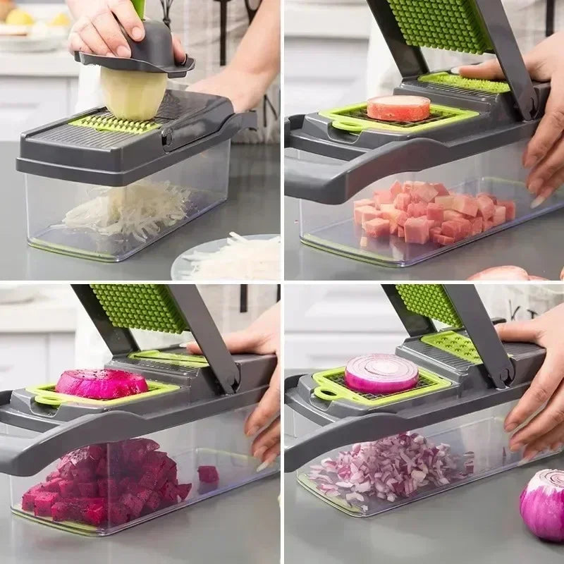Accessoires de coupe variés pour légumes divers