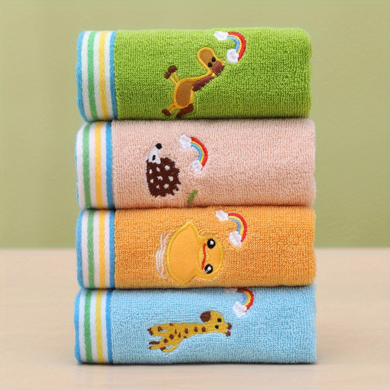 Serviette avec motif girafe, coton absorbant