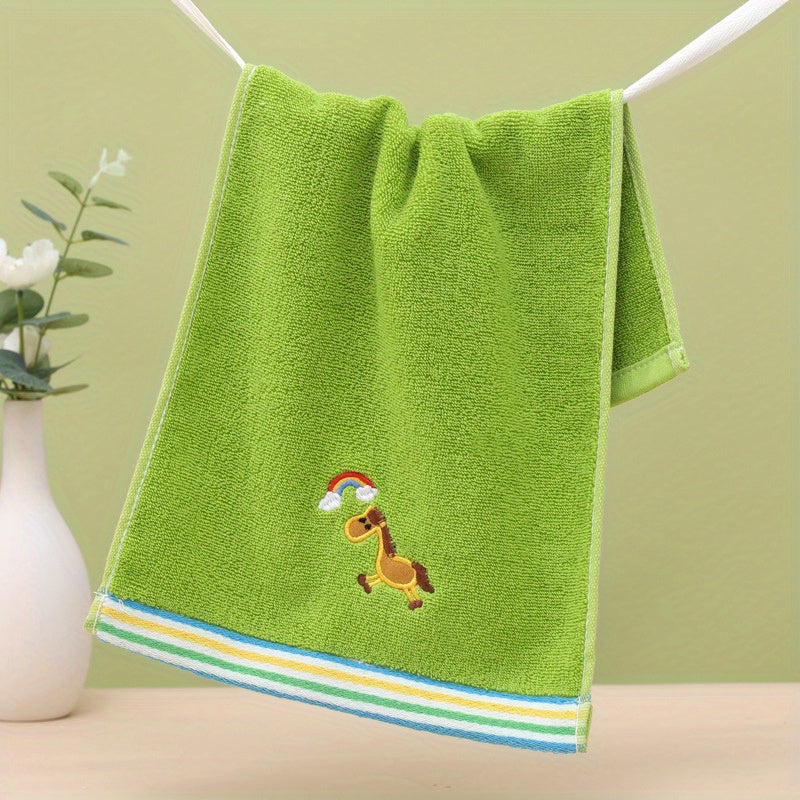 Détail sur broderie renard sur serviette