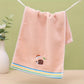 Serviette en coton, motif ours brodé