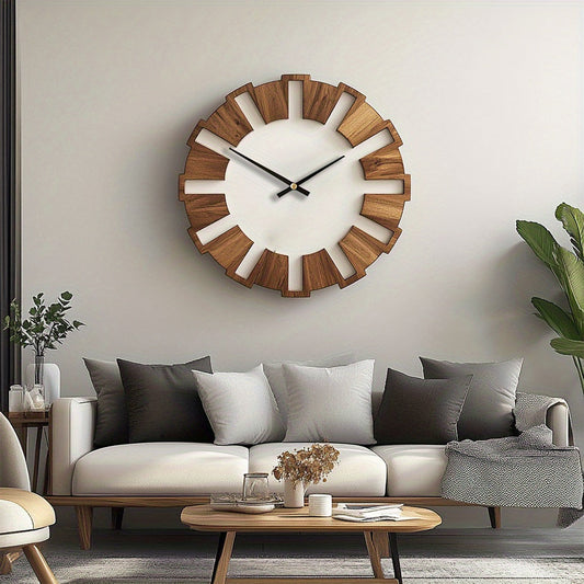 Horloge murale en bois dans un bureau contemporain