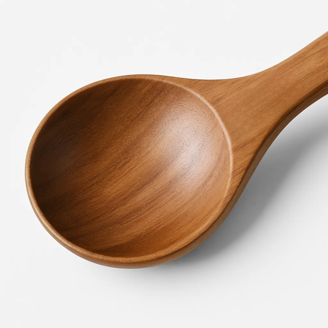 Cuillère et spatule en bois sur fond texturé