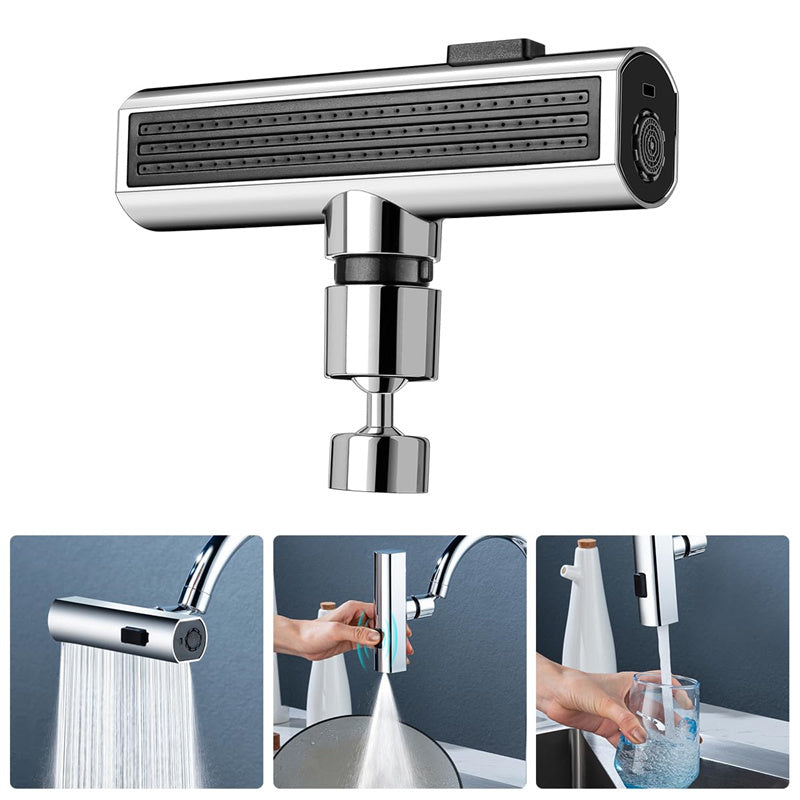 Robinet de cuisine noir pivotant avec plusieurs modes d'eau