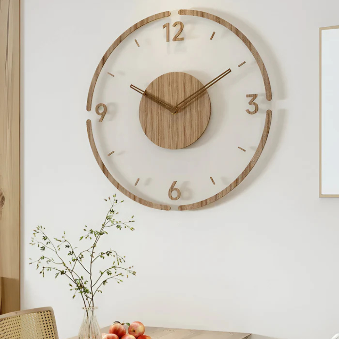 Horloge murale avec fixation murale intégrée