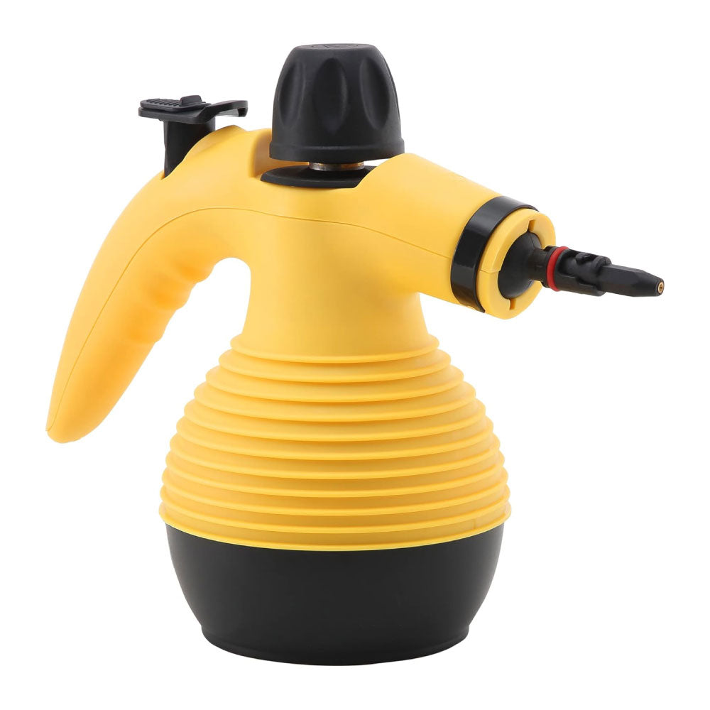 Nettoyeur à vapeur utilisé pour nettoyer un carrelage de cuisine