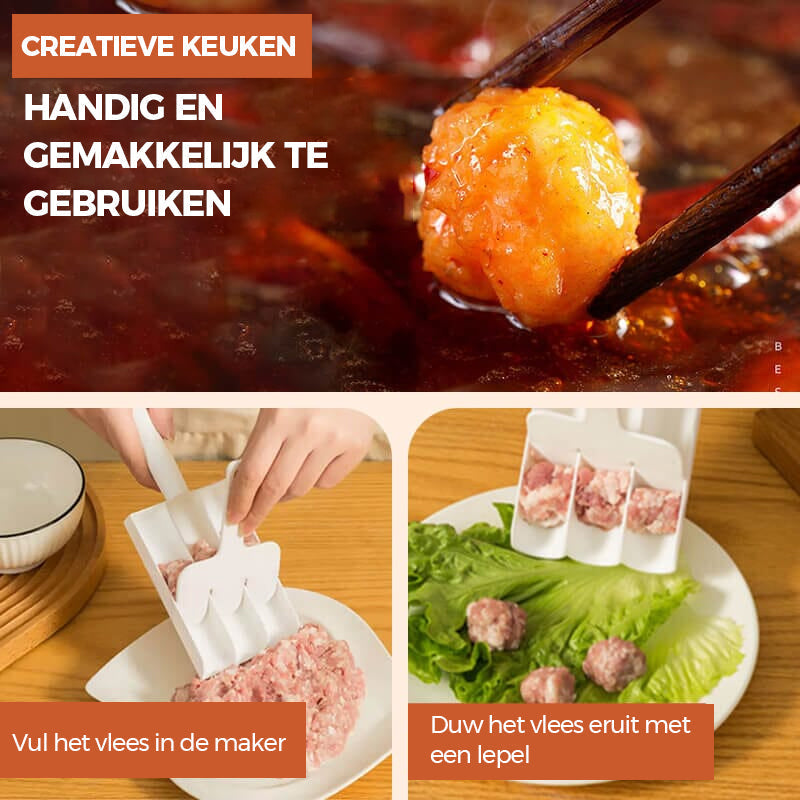Boulettes de viande crues alignées sur une planche en bois