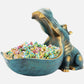 Hippopotame en résine utilisé comme élément de décoration