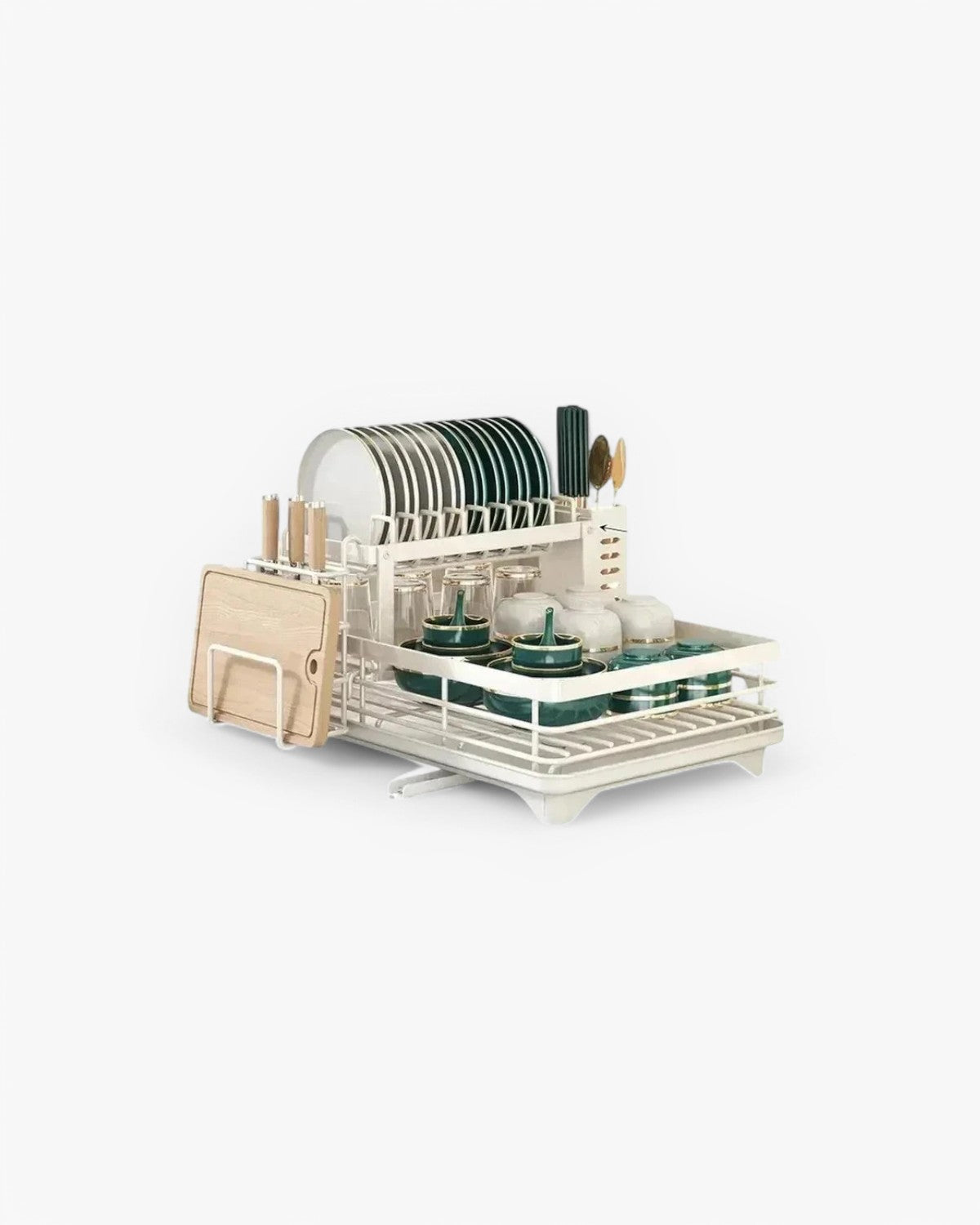 Séchoir à vaisselle avec supports pour couverts