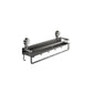 Étagère aluminium 30 cm avec accessoires de salle de bain