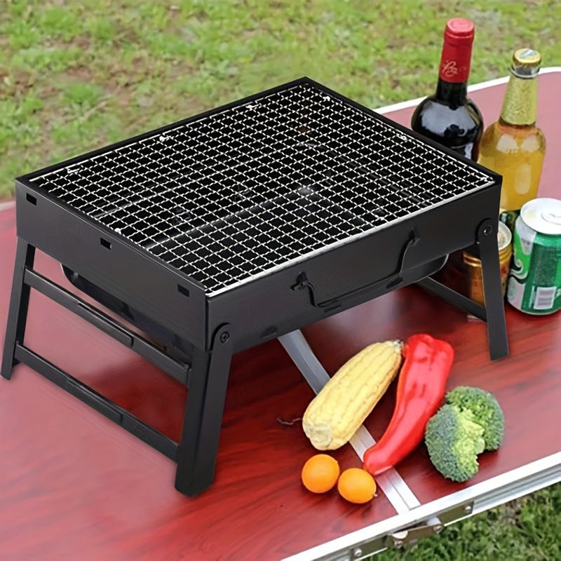 Grille métallique du barbecue avec bac à charbon en dessous