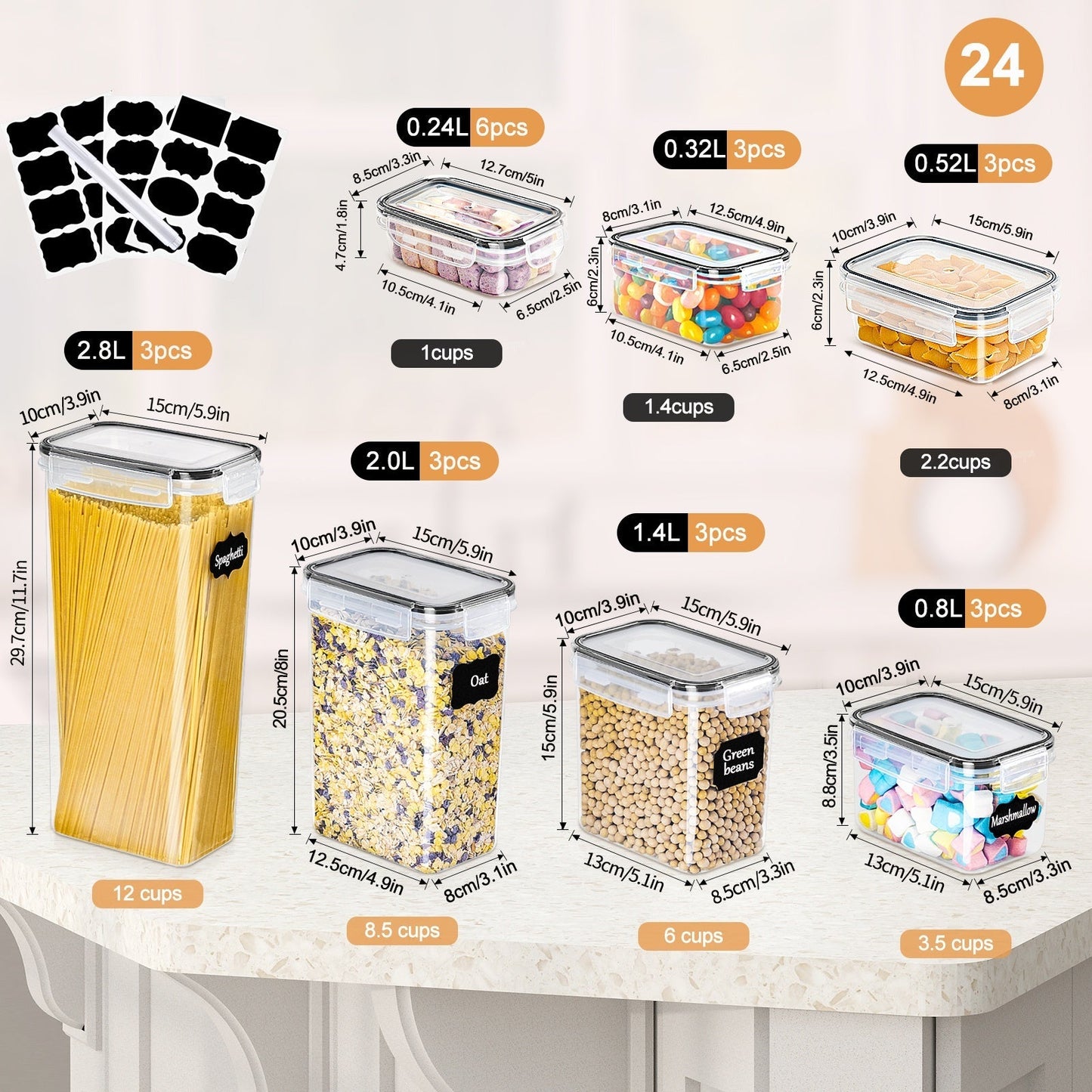 Boîtes transparentes avec étiquettes pour une organisation facile