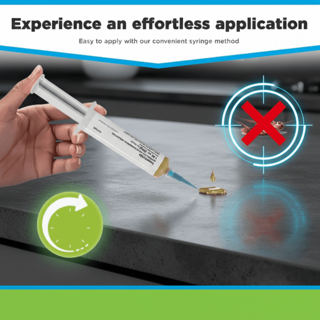 Seringue de gel anti-cafards avec embout applicateur