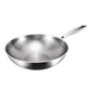Fond plat d'une poêle à wok en titane, adapté induction