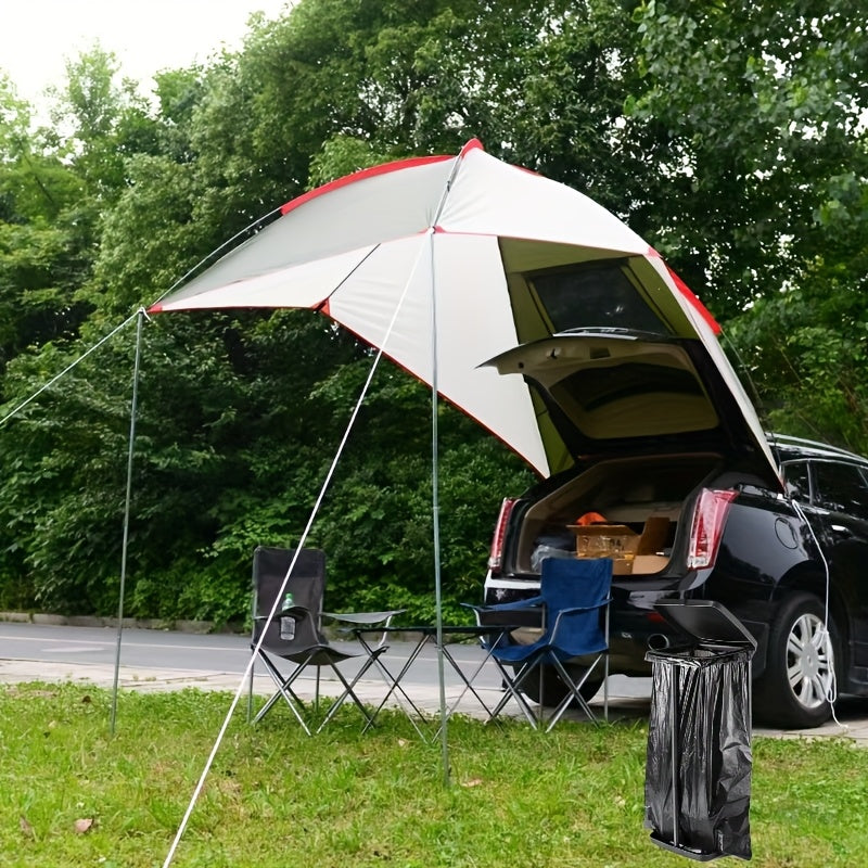 Vue de dessus du support à déchets avec sac installé